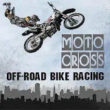 Motocross off-road bike racing icon