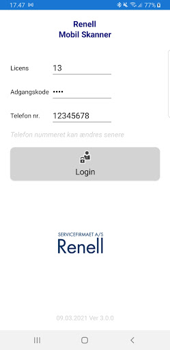 Android application Renell Mobil Skanner 3.0 screenshort