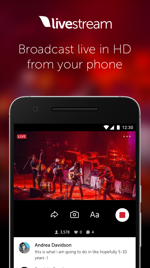 Android application Livestream screenshort