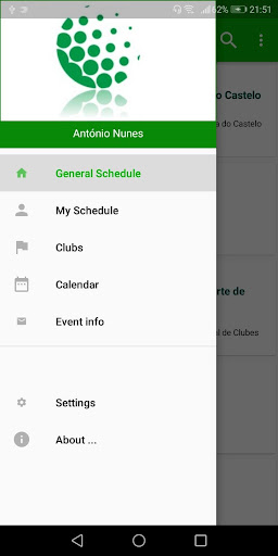 My Golf Events Screen 3
