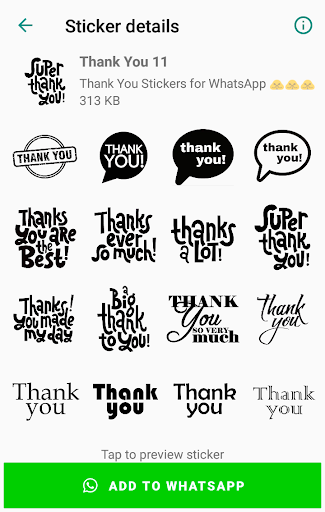 Thank You Stickers for WhatsApp - WAStickerApps