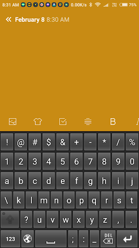 Android application Alphabetical Keyboard screenshort