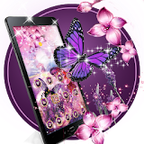 HD Violet Lavender Butterfly Theme icon