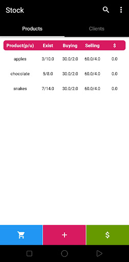 Android application Stock screenshort