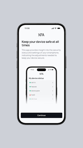 Android application XFA - Securing your device screenshort