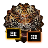 GO SMS THEME - TigerGrowl icon