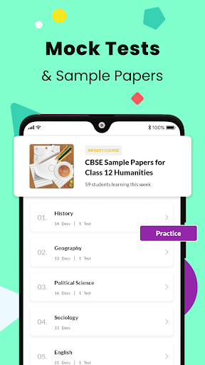 Screenshot of Humanities/Arts Class11/12 App