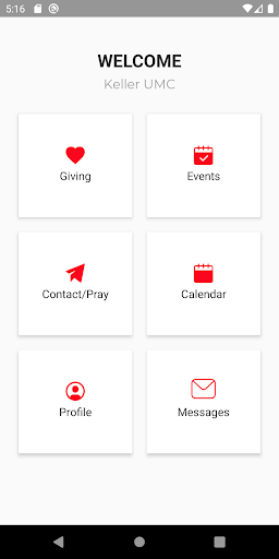 Android application Keller UMC screenshort