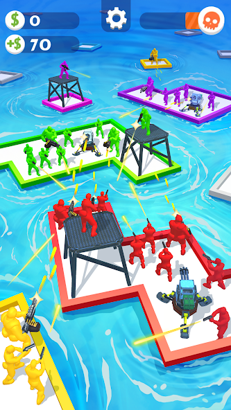 War of Rafts: Crazy Sea Battle 1.0.1 APK + Mod (Unlimited money) untuk android