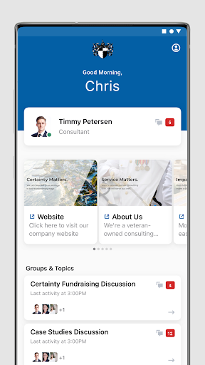 Android application Certainty Connect screenshort