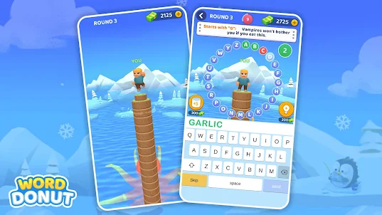 Word Donut: Text Typing Games