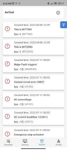 Android application EnerMAN ETi-SOL® screenshort