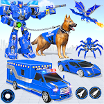 Cover Image of Descargar Ambulancia Perro Robot Coche Juego  APK