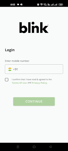 Android application Blink Charging India screenshort