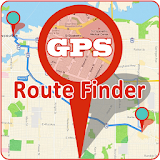 GPS Route navigation with maps icon