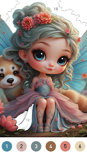 Fairytale Color by number game 5