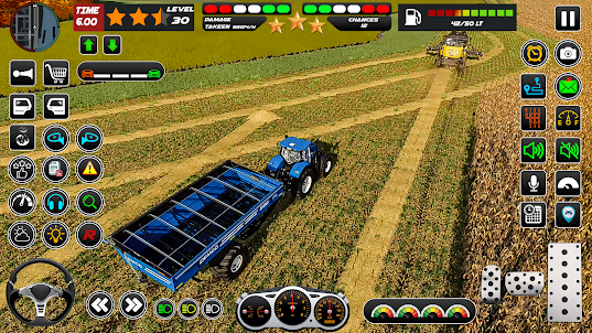 農業模擬器拖拉機的3d