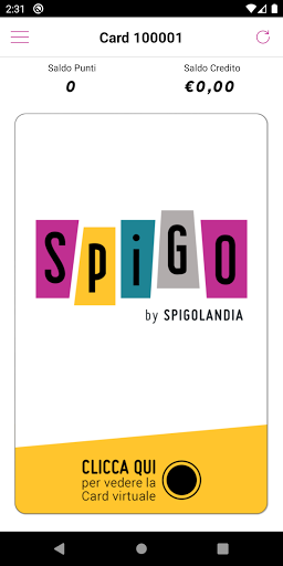 Android application SPIGOcard screenshort