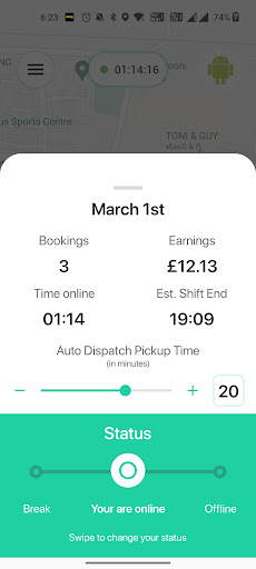 Ride: Driver App Screen 2