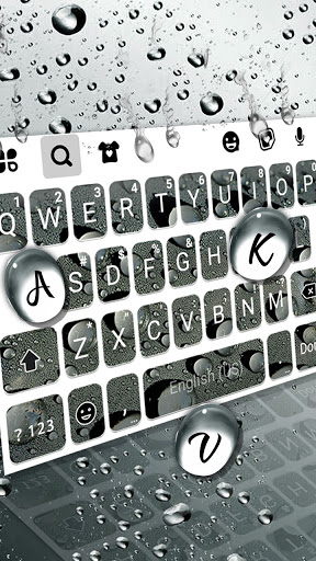 Water Drop Rainy Keyboard Back Screen 2