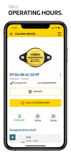 Android application Walterscheid Connected Service screenshort