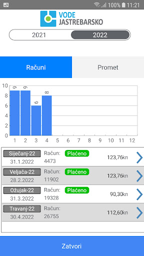 Android application Vode Jastrebarsko screenshort