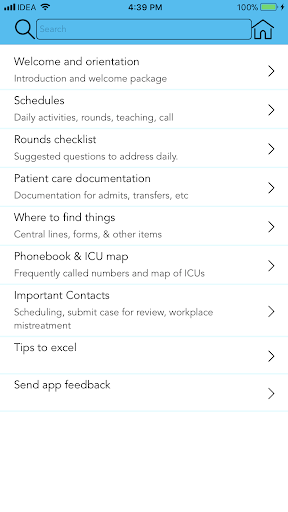 Android application Halifax ICU Rotation Informati screenshort
