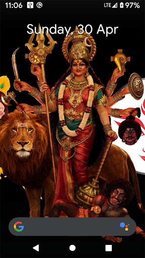 4D Durga 2024 Live Wallpaper Screen 3