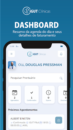 Android application iGUT Clínicas screenshort
