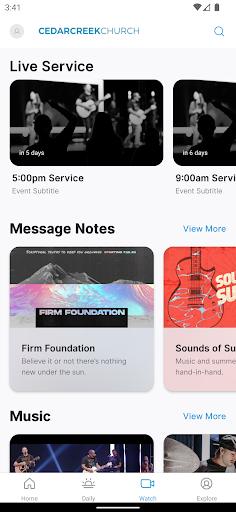 CedarCreek Church App Screen 3