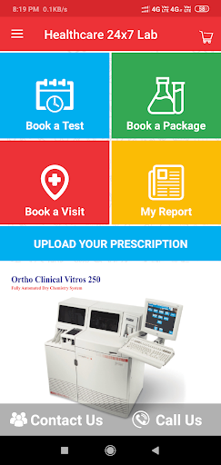 HealthCare 24x7 Pathology Lab Screen 2