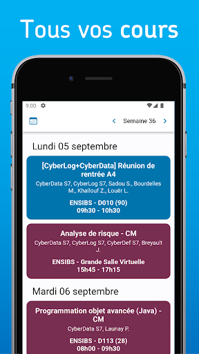 Android application Planning UBS screenshort