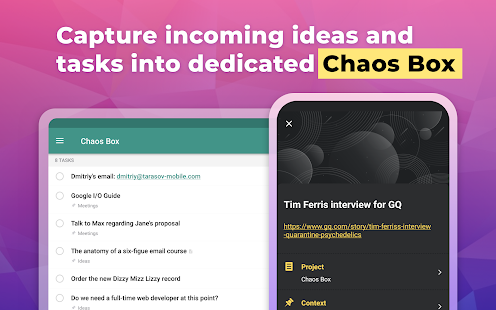 Chaos Control: GTD Organizer & Screenshot