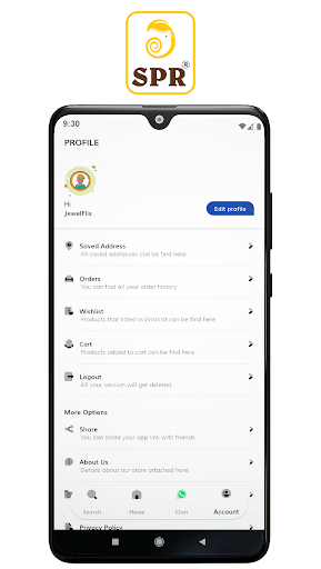 Android application Sri Siddhi Silver screenshort