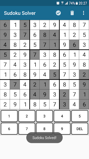 Android application Sudoku Solver screenshort