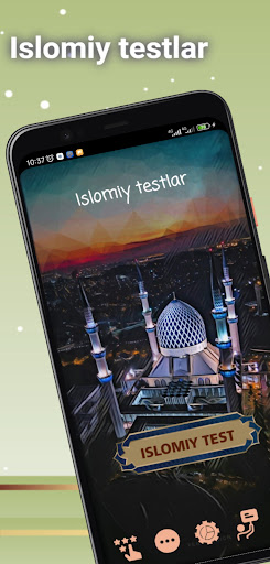 Android application Islomiy testlar screenshort