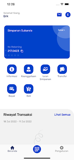 M-Banking Dana Anugrah Mandiri Screen 2