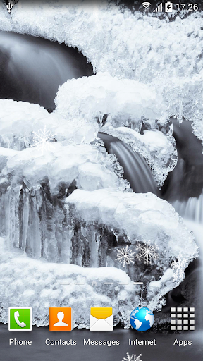 Winter Waterfalls Wallpaper Screen 2