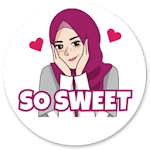 Cover Image of Download Cute Hijab Versi Inggris WAStickerApps 1.0 APK