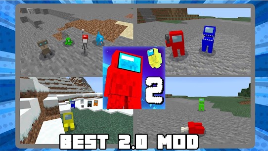 New Mod Among Us + Skins For MCPE 4