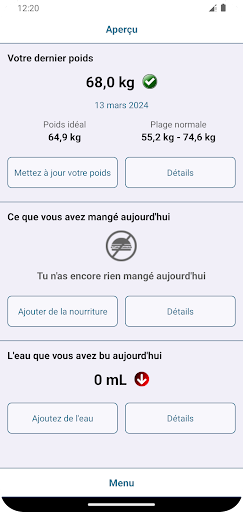 Aperçu de l'application