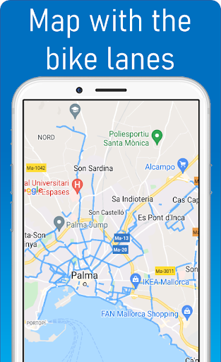 Android application Bicycle Lanes Palma screenshort