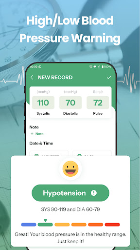 Android application Blood Pressure Tracker: Bp Log screenshort