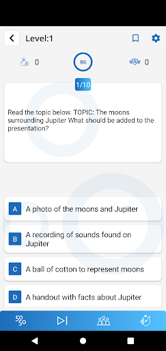 Grade 4 School Test, Practice Screen 3