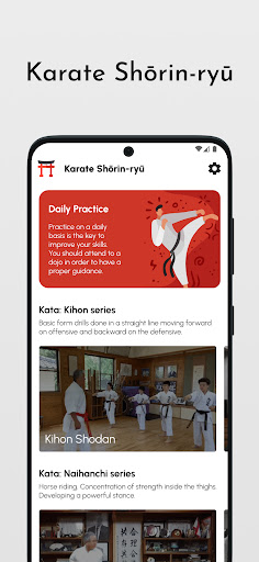 Android application Karate Shorin ryu screenshort