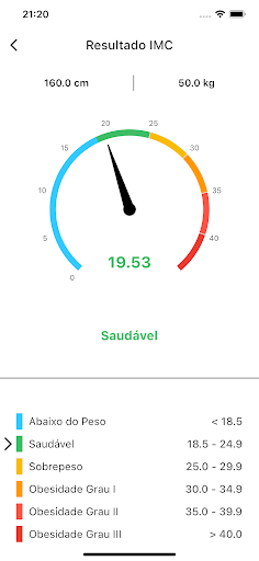 Calculadora IMC Screen 3