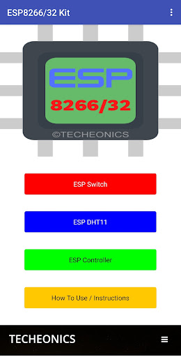 Android application ESP 8266/32 KIT screenshort