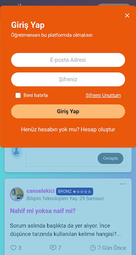 Android application Global Öğretmen screenshort