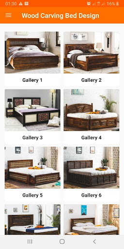 Android application Wood Carving Bed Design Ideas screenshort