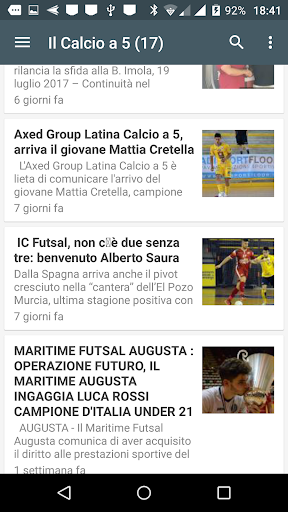 Calcio a 5 Notizie Screen 2